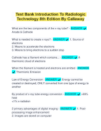 Rad Tech Exam Downloadable Test Bank