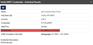 Arrt Exam Exam Fee Payment Portal